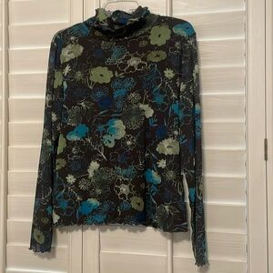 Sigrid Olsen size XL, mesh type floral top, with lining